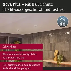 Paulmann Einbauleuchte Nova Plus 1x35W rund Schwarz matt Alu Zink