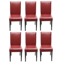 MCW Esszimmerstuhl Littau Kunstleder rot 6er Set
