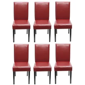 MCW Esszimmerstuhl Littau Kunstleder rot 6er Set