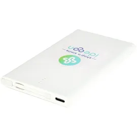 ideoon Kompakte Powerbank USB-C (4.000mAh) – Ultra-Slim Powerbank mit fest integriertem Kabel & Adapter – Mobiler Akku-Boost