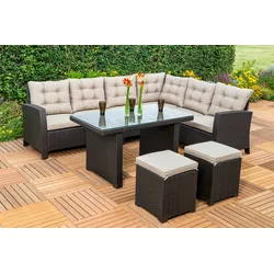 MERXX Gartenlounge-Set »Salerno«, Schenkel beidseitig montierbar MERXX braun
