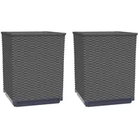 VidaXL Pflanzkübel 30 x 30 x 37 cm Schwarz