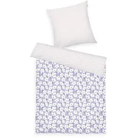 Tom Tailor Wendebettwäsche FRESH FLOWERS Lila 155 x 220 cm + 80 x 80 cm