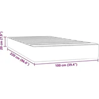 VidaXL Taschenfederkernmatratze Dunkelgrün 100x220x20 cm Samt