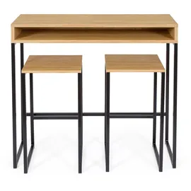 WoodMan Konsolentisch WOODMAN "Dominic", schwarz (eichefarben, schwarz), B:35cm H:65cm T:35cm, Tische, Konsolentisch, auch als Beistelltisch verwendbar, FSC-zertifiziert