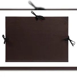 Clairefontaine 8x Zeichenmappe Kraft, Gummizug und 3 Klappen, A3+ Schwarz 38015C