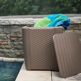 KETER Luzon Beistelltisch 39 x 39 cm cappuccino flaches Wicker