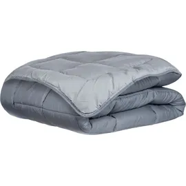 poyet motte made in france Warme Mikrofaser-Bettdecke, Stahl und Silber, 140 x 200 cm – Grau