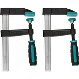 wolfcraft Schraubzwingen Set 2tlg. I 8645000 I Für vielfältige Spannanwendungen – ideal für DIY-Projekte I Ausladung 80 mm I Spannweite 150 mm I Spannkraft: 270 kg