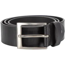 Ledergürtel ALPHA INDUSTRIES "Alpha Industries Accessoires - Belts Embossed Alpha Belt", Damen, Gr. M, schwarz, Obermaterial: 100% Leder, Schnalle: 100% Zarmac, Gürtel