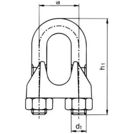 POSAMO Drahtseilkl.ehem.DIN 741 Zn 6 mm/M5 1/4" 2 Stück