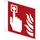 Neutralware Hinweisschild Brandmelder Fahne ISO 7010 F005 20 x 20 cm Rot/Weiß