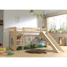 Vipack Halbhochbett Pino 90 x 200 cm Kiefer massiv lackiert beige