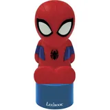 Lexibook Spiderman Nachtlicht und Lautsprecher für Kinderzimmer, Farbwechsel, weiches Licht, batteriebetrieben, blau/rot, NS01SP
