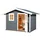 Weka Gartenhaus 123 3,01 x 2,35 m grau