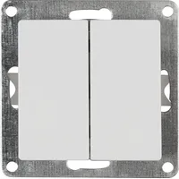 McPower Serien-Schalter McPower ''Cup'' 2-fach, 250V~/10A, UP, weiß