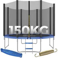 Sekey Gartentrampolin Kinder Trampolin Outdoor Gartentrampolin mit Rutschfester Leiter, Ø 366 cm, Ø 244/305/366 cm, TÜV Rheinland GS-Zertifiziert 366 cm