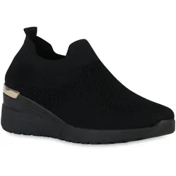 Damen Slip Ons in Schwarz