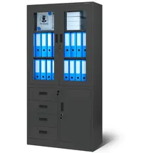 Jan Nowak Vitrinenschrank PUMME 185 x 90 x 40 cm Anthrazit