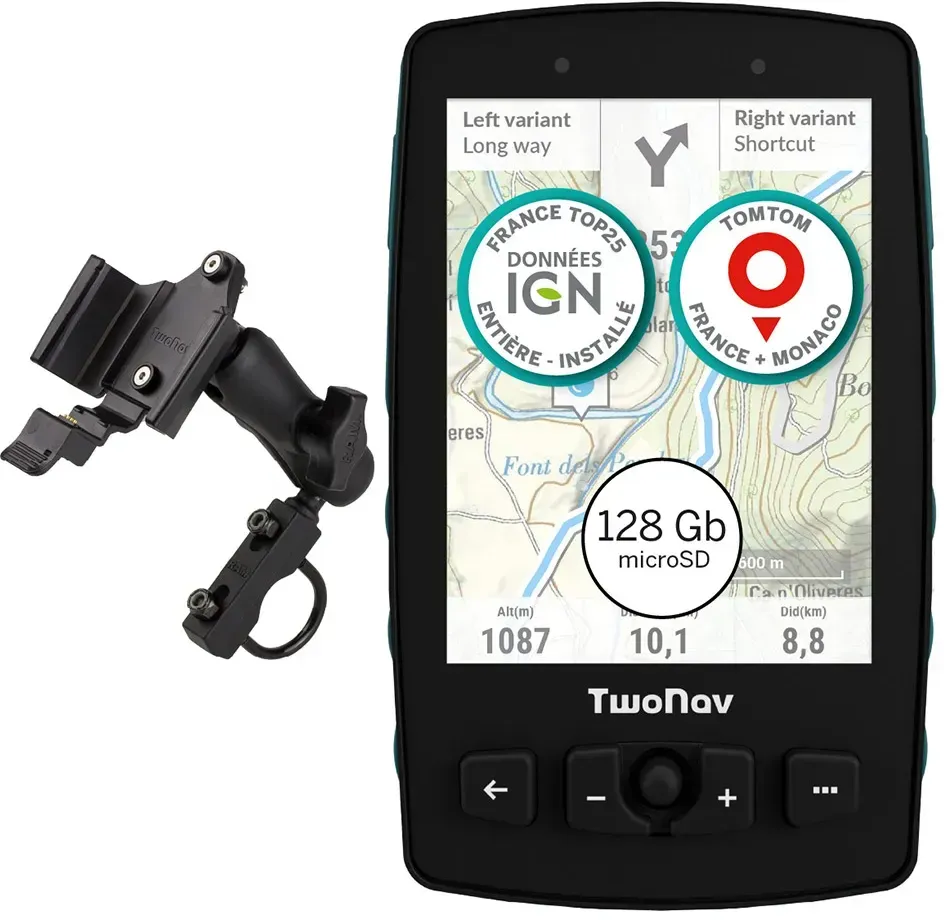 Twonav Aventura 2 Plus Motor 32 Gb + Microsd 128 Gb + France Ign Top25 Gps-satellitennavigation - Black - One Size