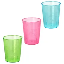 Starpak 40 Gläser für Schnaps, PS 4 cl Ø 4,2 cm · 5,2 cm farbig sortiert