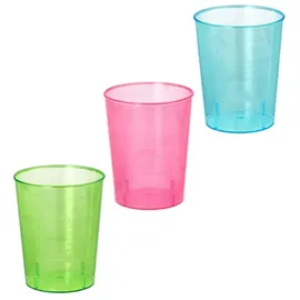 Starpak 40 Gläser für Schnaps, PS 4 cl Ø 4,2 cm · 5,2 cm farbig sortiert