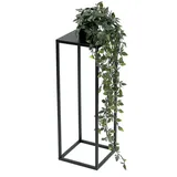 DanDiBo Ambiente DanDiBo Blumenhocker Metall Schwarz Eckig 50 cm Blumenständer Beistelltisch 96315 Blumensäule Modern Pflanzenständer Pflanzenhocker