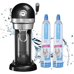 KitchenAid Artisan Wassersprudler Onyx Schwarz inkl. 2x CO2 für Sodastream