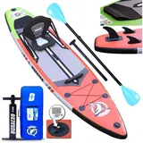 DURAERO Inflatable SUP-Board Stand up Paddle Board Aufblasbare SUP Board Set, 330x76x15cm rot