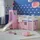 Homestyle4u Hochbett Weiß, Rosa, Holz, Kinder- & Jugendzimmer, Kindermöbel, Kinderbetten, Hochbetten