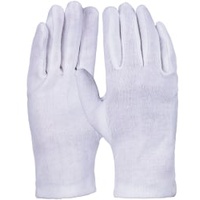 PRO FIT by Fitzner Fitzner Baumwoll-Trikot-Handschuh, reinweiß 64015-10 , 1 Packung = 12 Paar, Größe: 10