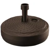 Protanic Sonnenschirmständer Schirmständer Polyrattan Optik - Ø ca. 39 cm, Dunkelbraun