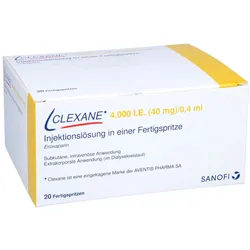CLEXANE 4.000 I.E. 40mg/0,4ml Inj.-Lsg.i.e.F.-Sp. 20 St