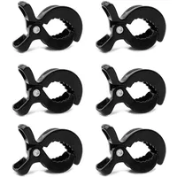 6 Stück kinderwagen klammern Universal,Zubehör kinderwagen Gadget Clips zur Befestigung von Babyschale Spielzeug,Clips zur Befestigung von Spielzeug-Schwarz