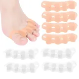 Zehenspreizer für alle Zehen, 4 Paar Hammerzehen Korrektoren, Zehentrenner Silikon, Zehenstrecker Korrektur Set gegen Hallux Valgus, für Yoga-Übungen, Fußausrichtung