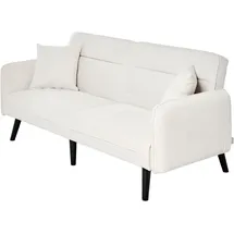 Jahnke Chillax, LINE", sanftes weiß, B:191cm H:83cm T:84cm, Sofas, Schlafsofa, mit Relax-und Schlaffunktion, inkl. Kissen, Breite 191 cm