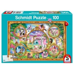 Animal Club, Einhorn-Tierwelt - 100 Teile Puzzle