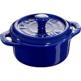 Staub Keramik 6er Set Mini Cocotte rund dunkelblau 10 cm Auflaufform SoufleeForm