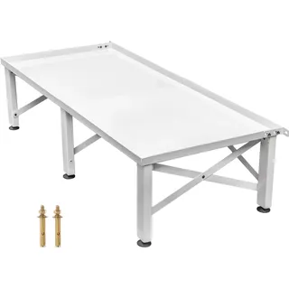 Vevor Waschmaschinen Untergestell Doppel 124x55x30 cm, Waschmaschinen Erhöhung Eisen Waschmaschinensockel mit Anti-Rutsch-Gummifüße Podest für Wasc