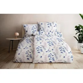 GRUND Eucalipta Bettwäsche Blau 140 x 200 cm + 70 x 90 cm