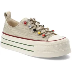 Beige Turnschuhe Goe Jeans-Damenschuhe, 40