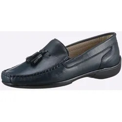 Mokassin CLASSIC, Damen, Gr. 42/8, blau (marine), Glattleder, Leder, Leder, Basic, Schuhe