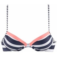 KANGAROOS Push-Up-Bikini-Top Damen marine-weiß, Gr.34 Cup C,