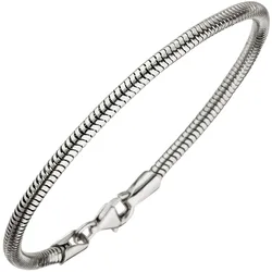 Silberarmband JOBO, silber (silber 925), Armbänder, Damen, Silber 925 (Sterlingsilber), Schlangenarmband 925 Silber 19 cm