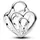Pandora Gearbeitetes Herz-Schloss Silber 794358C00