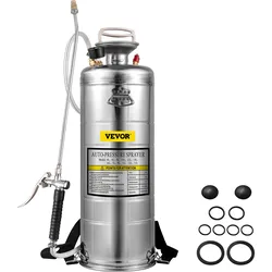 VEVOR Feldspritzen Gartenteichvernebler 12L Ultraschall-Nebelmaschine Edelstahl-Ultraschall-Nebelmaschine geeignet für Haus Garten Touristenfahrzeuge