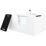 AcquaVapore Badewanne Seniorenwanne mit Tür S15-R-ALL 85x160cm, (1-tlg), mit Ablaufgarnitur weiß