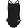 Arena TEAM SWIMSUIT CHALLENGE Solid Black/White 164