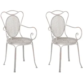 Beliani Gartenstuhl Grau