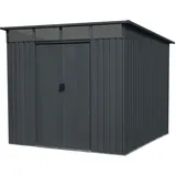 Floraworld Gerätehaus mit Pultdach anthr. Skylight 6,6 qm 238x279x202cm